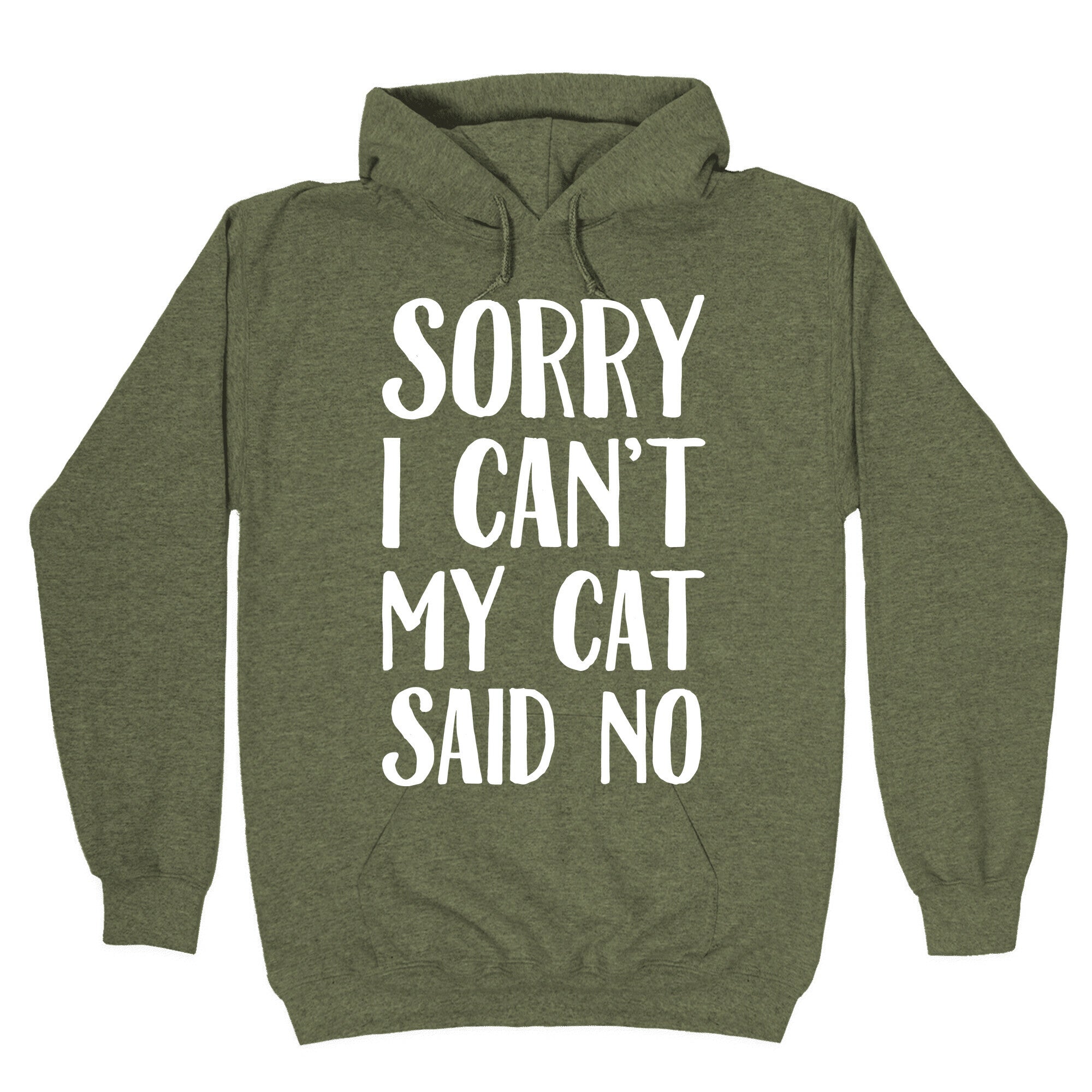 Sorry I Can't My Cat Said No Hoodie